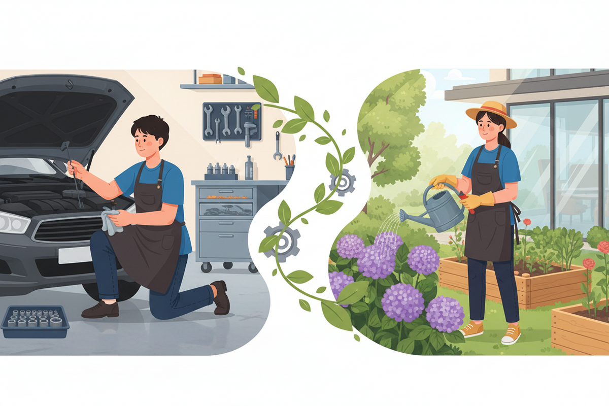 How to Combine Automotive Maintenance and Home Garden Care Efficiently