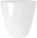 The HC Companies Aria Round Self-Watering Pot - Lightweight Plastic Planter for Herbs & More - Durable Plant Pots for Indoor Plants & Outdoor Plants (12" Glossy White, Pack of 1)
