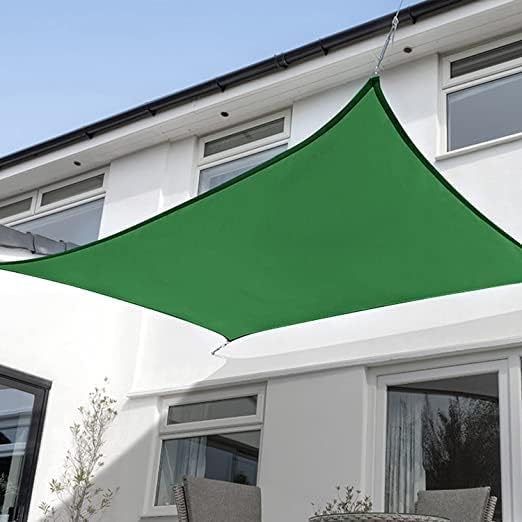 KANAGAWA 16'X16' Dark Green Custom Size Sun Shade Sail Square UV Block Canopy Cover for Patio Backyard Lawn Garden Outdoor (Customized Available)