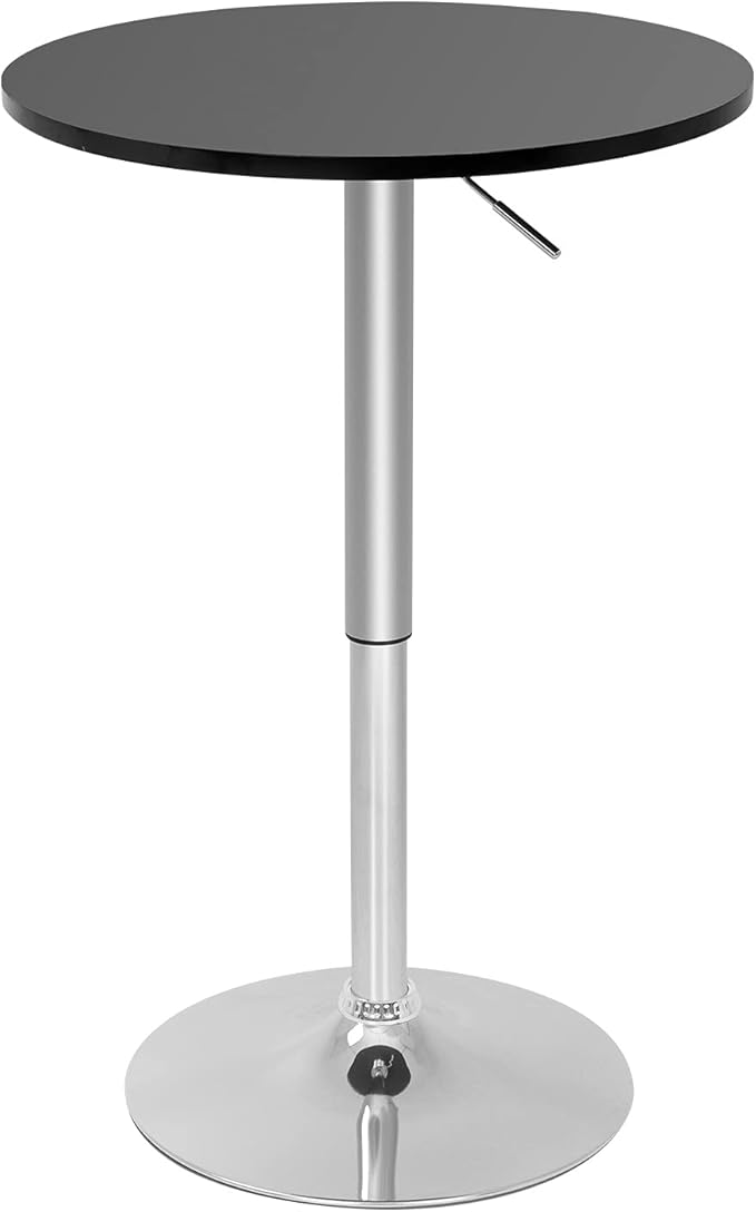 Modern Bar Table Height Adjustable Kitchen Dining Table Round Pub Table Counter Table Bar Top Table Tall Table Hydraulic Dining Room Home Kitchen Table