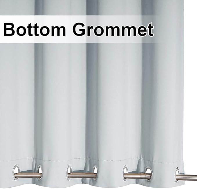 NICETOWN Waterproof Outdoor Curtain for Patio Privacy Protection, Thermal Insulated Top and Bottom Rustproof Grommets, Wind Resistant Drape for Pergola/Porch, Winter White, 1 Panel, W52 x L120 inches