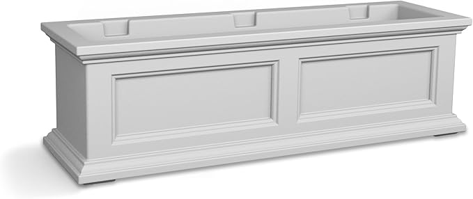 Mayne Fairfield 3-Foot Window Box – Self-Watering, Weather-Resistant Planter for Flowers – Durable Design for Outdoor Use, Perfect for Windows