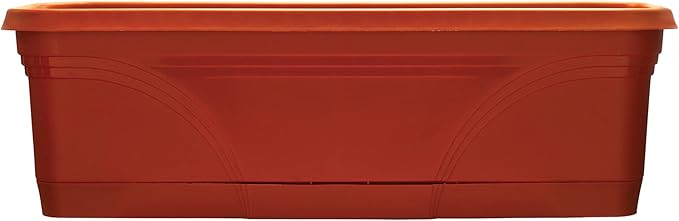 Southern Patio 36 in Medallion Hanging Windowsill Garden Box Planter, Terracotta