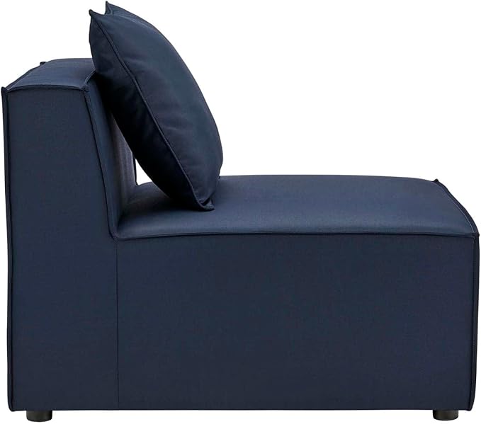 Modway EEI-4209-NAV Saybrook Patio Armless Chair in Navy Blue