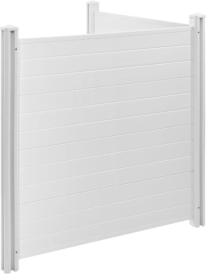 VEVOR Outdoor Privacy Screens, 50" W x 50" H Air Conditioner Fence, Pool Equipment Enclosure, Horizontal Vinyl Privacy Fence, Perfect to Enclose Trash Can and A/C Units (2-Panel)