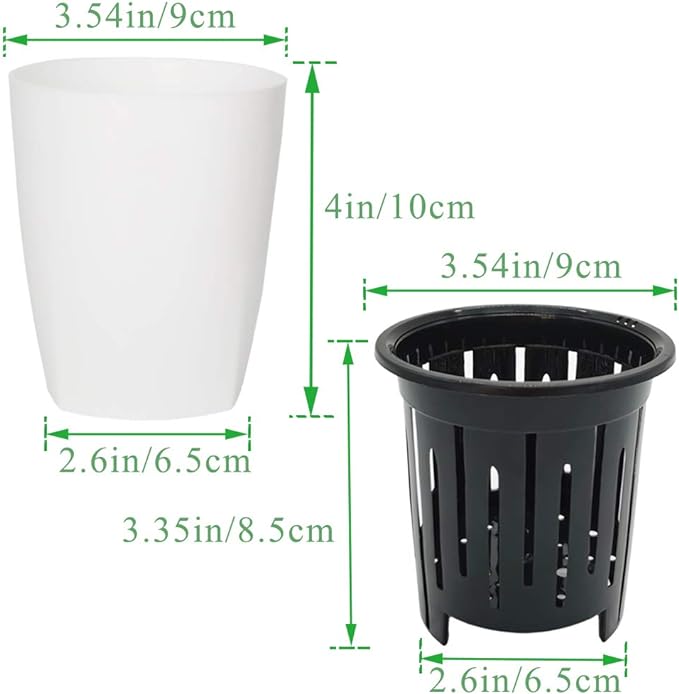 OJYUDD 8 Pack 4 Inch Self Watering Plastic Planter with Inner Pot White Flower Plant Pot,Modern Decorative Flower Pot for All House Plants,Flowers,Herbs,African Violets