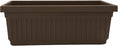 The HC Companies Venetian Window Planter Box w/Drain Plug - Long Planter Box for Windowsills, Balconies & More - Plastic Large Rectangular Planters for Herbs & Flowers (24" Chocolate, Pack of 1)