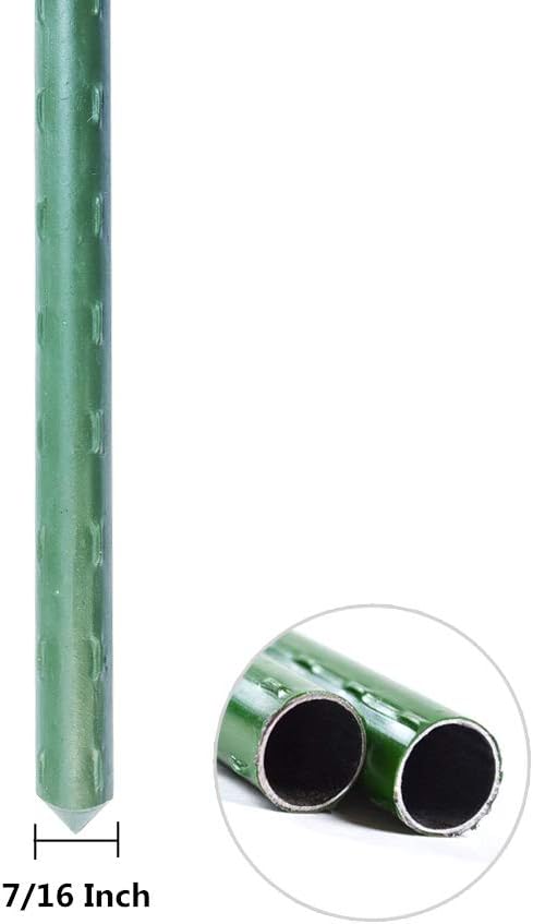 WAENLIR Garden Stakes 60 inch 5ft Sturdy Tomato Stakes, Plant Stakes for Outdoor Plants, Plant Support Sticks for Gardening, Pack of 50
