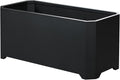 Steel Planter Box-32"x15"x15"-Rectangular Planters for Outdoor Plants, Black Matel Planter Box Raised Support Feet for Patio, Deck, Garden, Yard, Drain Holes, Easy Assembly