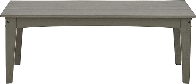 Signature Design by Ashley Visola Outdoor HDPE Patio Cocktail Table, Gray