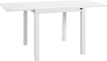 Outsunny Expandable Patio Dining Table for 4-6, 35.5" -70.75" Aluminum Extendable Outdoor Dining Table, Square/Rectangular Patio Table for Garden, Backyard, Poolside, Deck, White