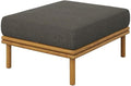 Modway Wren Teak Wood Outdoor Ottoman in Natural Flint Gray