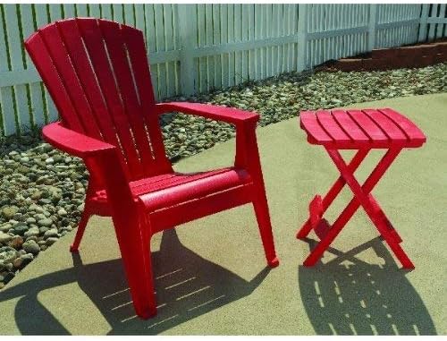Adams Manufacturing 8500-26-3700 Plastic Quik-Fold® Side Table, Cherry Red