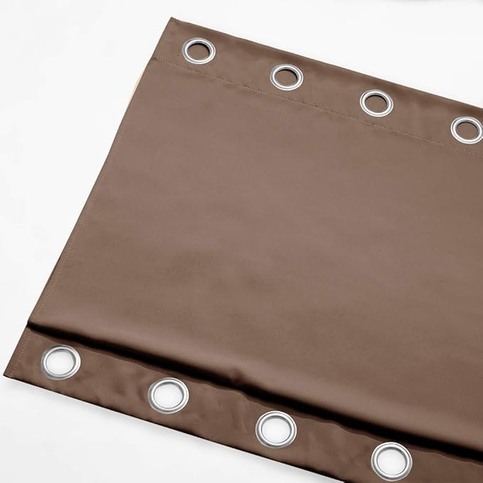 NICETOWN Outdoor Curtain Grommet Top and Bottom, Thermal Insulated Keeps The Rain Out Versatile Vertical Drape, Blackout Heavy Weight Wind Break Outdoor Drapery (52 by 108 inches,1 Piece, Tan-Khaki)