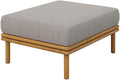 Modway Wren Teak Wood Outdoor Ottoman in Natural Driftwood