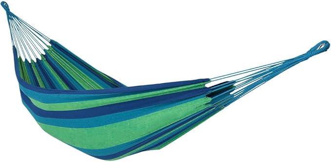 Sunnydaze Double Brazilian Cotton Hammock for Outside - 450-Pound Capacity Outdoor Hammock - Oasis