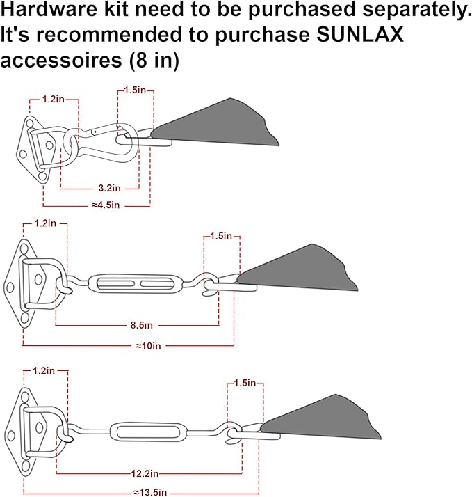 SUNLAX Sun Shade Sail 20' x 20' Butter Cream Square Canopy Sail Shade Cover UV Block Permeable Sunshade Outdoor for Patio Backyard (We Make Custom Size)