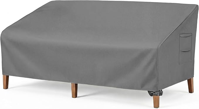 Vailge Heavy Duty Patio Sofa Cover, 100% Waterproof 3-Seater Outdoor Sofa Cover,Lawn Patio Furniture Covers with Air Vent and Handle,104" Wx 40" Dx 35" H,Grey