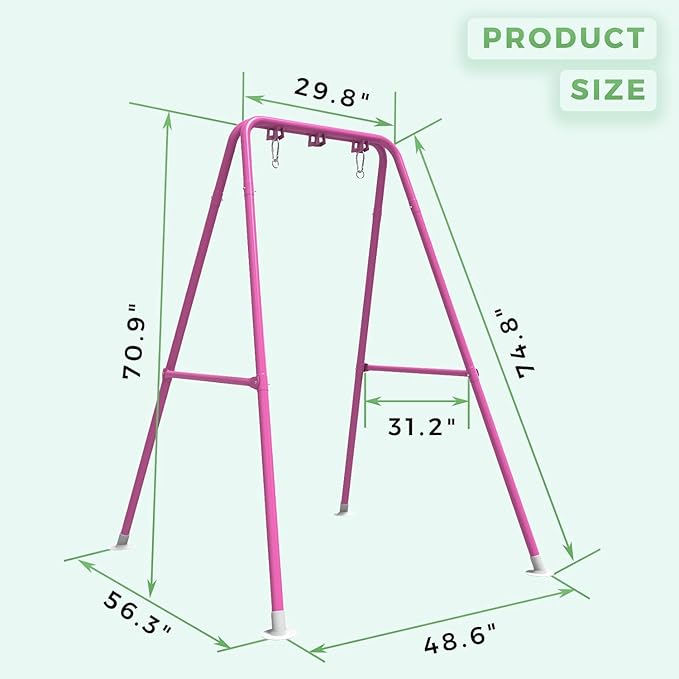 G TALECO GEAR Hammock Chair Stand,Heavy-Duty Steel 300LBS Multi-Use Hammock Stand for Outdoor Indoor, Swing Chair not Include