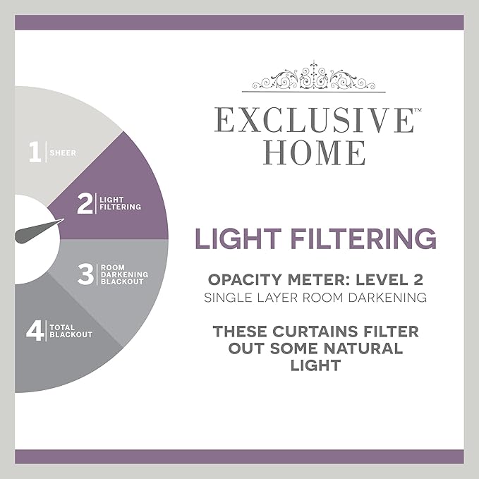 Exclusive Home Cabana Solid Indoor/Outdoor Light Filtering Hook-and-Loop Tab Top Curtain Panel Pair, 54"x96", Vanilla