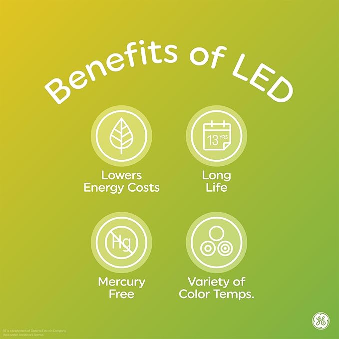 GE LED+ Dusk to Dawn A19 LED Light Bulbs, Automatic On/Off Outdoor Light, Daylight, 8.5W (3 Pack)