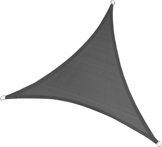 LOVE STORY 20' x 20' x 20' Triangle Sun Shade Sail Canopy UV Block for Outdoor Patio Garden Backyard, Dark Grey