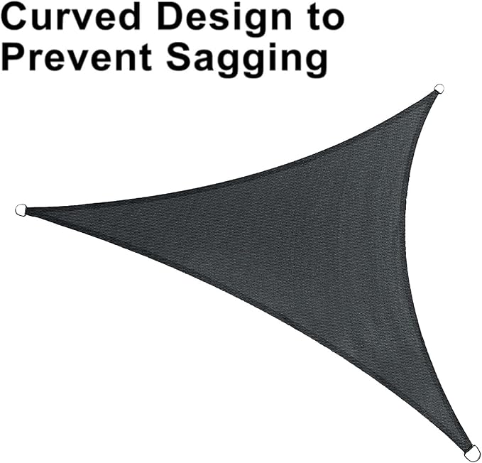 LOVE STORY Custom Size 12'x15'x19.2' Graphite Grey Sun Shade Sail Right Triangle Sunshade Fabric Awning Canopy for Patio Backyard Carport Pergola (Customized)