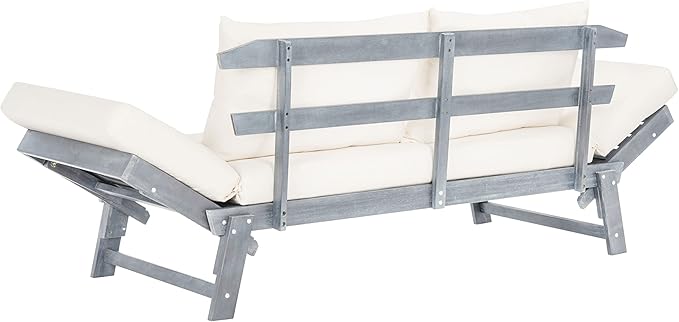 Safavieh PAT6745A Outdoor Collection Tandra Grey Modern Contemporary Daybed Day Bed