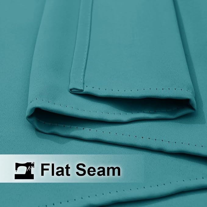 NICETOWN Outdoor Curtain for Patio Waterproof Extra Wide 84 inch, Sun Blocking Vertical Blinds Thermal Insulated Stainless Grommet for Front Porch/Gazebo/Lanai, Peacock Teal, 1 Piece, 84 inch L