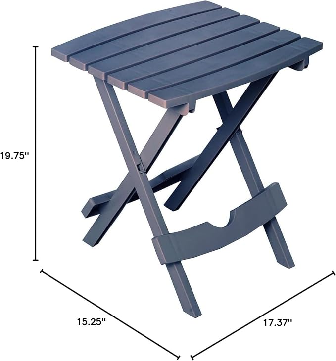 Adams 8510-94-3901 Quick-Fold Side Table, No Size, Bluestone