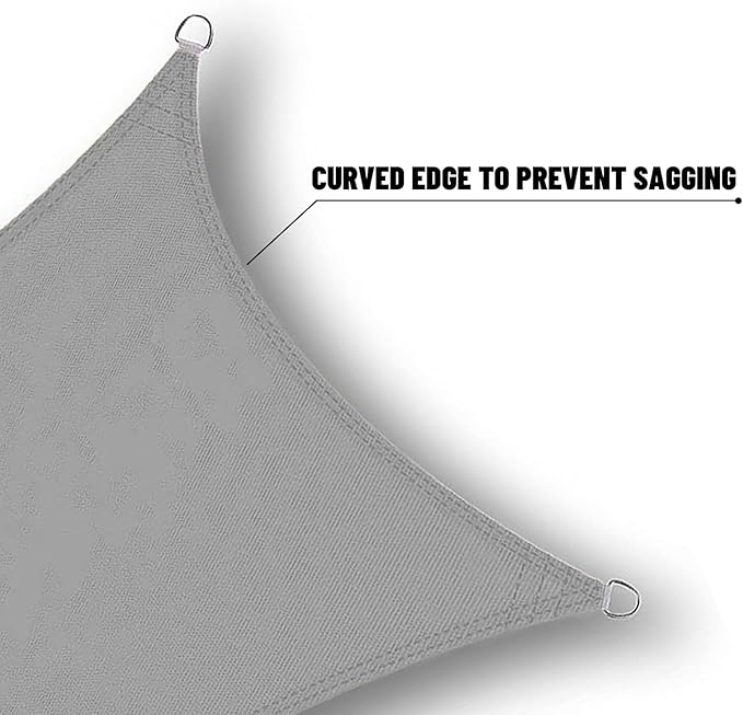 SUNNY GUARD Waterproof Sun Shade Sail 5' x 9' Charcoal Rectangle UV Block Sunshade for Backyard Yard Deck Patio Garden Outdoor Activities and Facility(Customized)