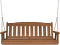 Amish Casual Heavy Duty Mission Treated Porch Swing, 6-Foot, Oak Stain, 8Ft Chains, Without Cups