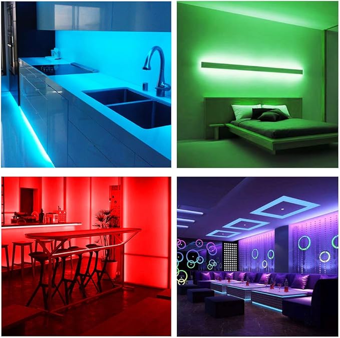 DAYBETTER Led Strip Lights Waterproof, 32.8ft(2 Rolls of 16.4ft) Led Tape Lights Color Changing 300 LEDs Light Strips Kit with 44 Keys Ir Remote Controller and 12v Power Supply for Indoor Outdoor Use