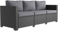 Aoxun 1 Piece Outdoor Patio Furniture Set 3 Seats, Gray