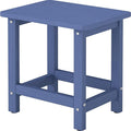 Weatherproof Outdoor Side Table, HDPE Small Outdoor Table for Adirondack, 16.6-Inch Patio Square End Tables for Garden, Backyard, Porch, Deck, Balcony, Poolside (Navy Blue)