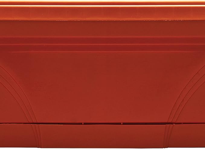 Southern Patio 36 Inch Rectangular Plastic Medallion Hanging Windowsill and Garden Box Planters with Drainage Holes, Terracotta (2 Pack)
