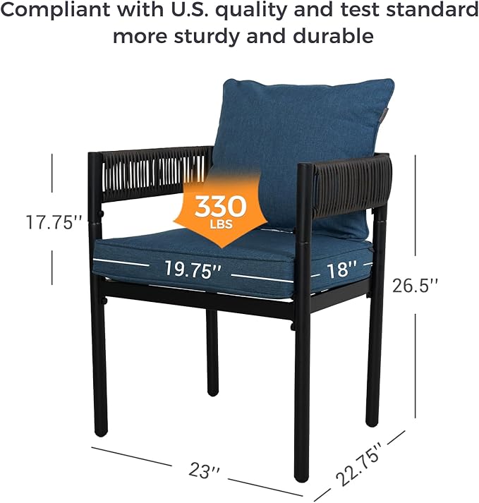 Grand patio 7-Piece Outdoor Dining Set for 6 with 1 Rectangle Expandable Table for 4-6 Person, Metal Woven Wicker Fixed Patio Chairs with Thickened Cushions for Yard, Poolside, Deck (Brown)
