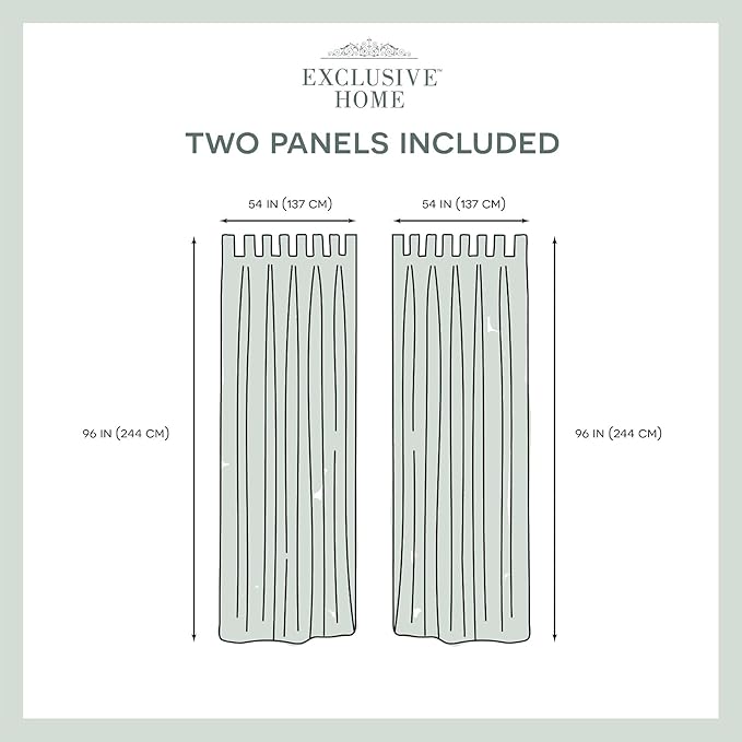 Exclusive Home Cabana Solid Indoor/Outdoor Light Filtering Hook-and-Loop Tab Top Curtain Panel, 54"x96", Cloud Grey, Set of 2