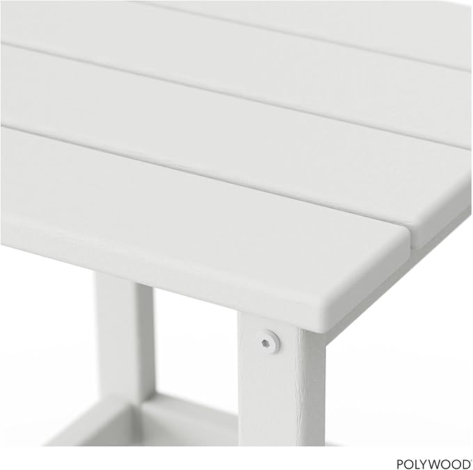 POLYWOOD Long Island 18" Side Table, White