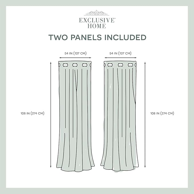 Exclusive Home Canopy Stripe Indoor/Outdoor Grommet Top Curtain Panel, 54"x108", Taupe / Sand, Set of 2