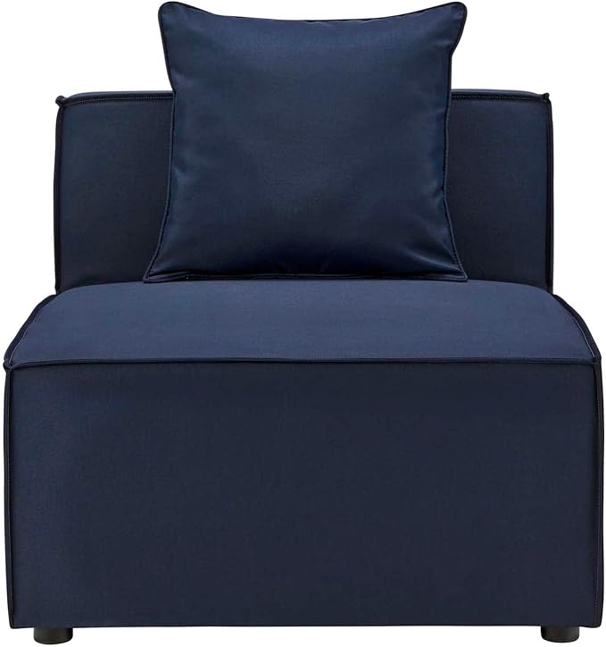 Modway EEI-4209-NAV Saybrook Patio Armless Chair in Navy Blue