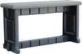 Bench, Deep Grey Top with Black Sides, 1 Pack - Proudly Made in The USA, Click and Lock Hardware-Free Assembly, Durable and Stylish Outdoor Seating