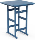 Patio Bar Table,Adirondack Table1 Pieces Set, Bar Height outdoor bar table Set of 1, Outdoor Bar Stools Set,Weather-Resistant Outdoor Furniture for Deck, Balcony, Poolside Easy Assembly, Navy Blue
