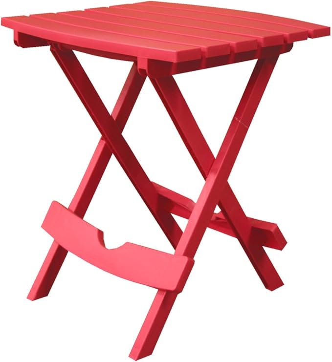 Adams Manufacturing 8500-26-3700 Plastic Quik-Fold® Side Table, Cherry Red