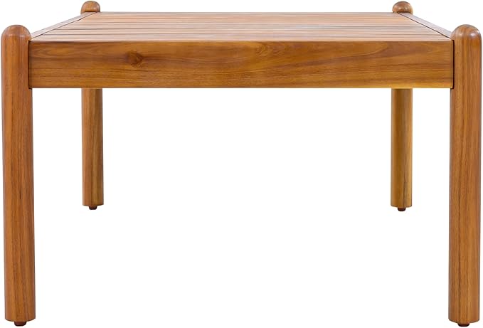 Christopher Knight Home Lenor Patio Acacia Wood Coffee Table, Solid Wood Outdoor Table for Patio Furniture Set, Slat Panel Rectangular Top, Teak
