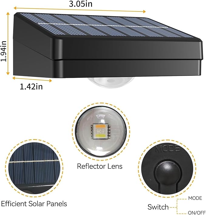 Solar Led Wall Light,Rgb Color Changing Spotlight - Waterproof Outdoor Garden Path Lighting Patio Fence Lights,10 Modes Auto On/Off,Ip44 Abs Material,No Wiring Needed For Yard & Courtyard (12 P)