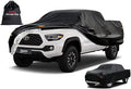 Kayme Truck Cover Custom Fit Toyota Tacoma(1995-2012) Double Cab Long Bed. Full Exterior Heavy Duty Outdoor Pickup Truck Car Cover Waterproof All Weather.Car Tarp for Wind Sun Dust Protection.Black