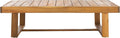 SAFAVIEH Outdoor Collection Duncan Natural Brown Slatted Top Solid Wood Coffee Table