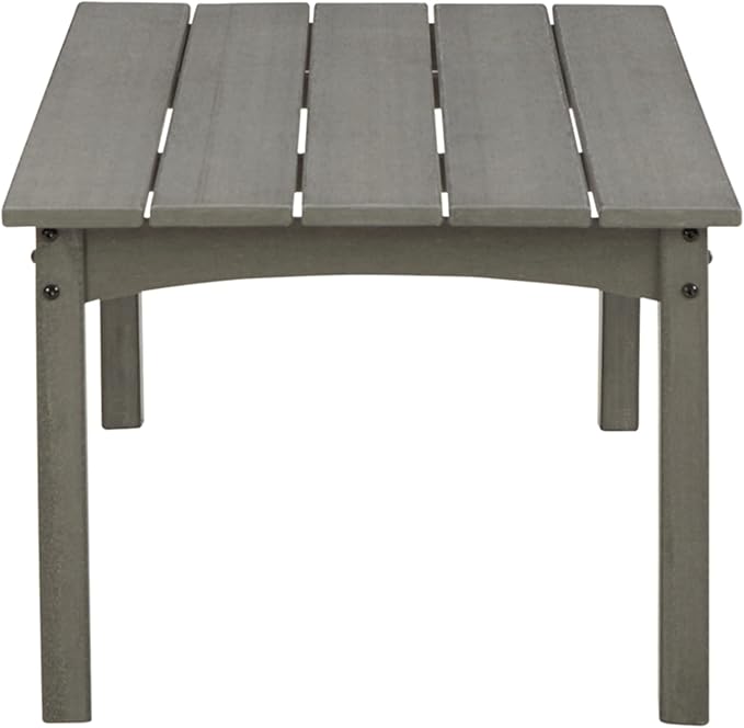 Signature Design by Ashley Visola Outdoor HDPE Patio Cocktail Table, Gray