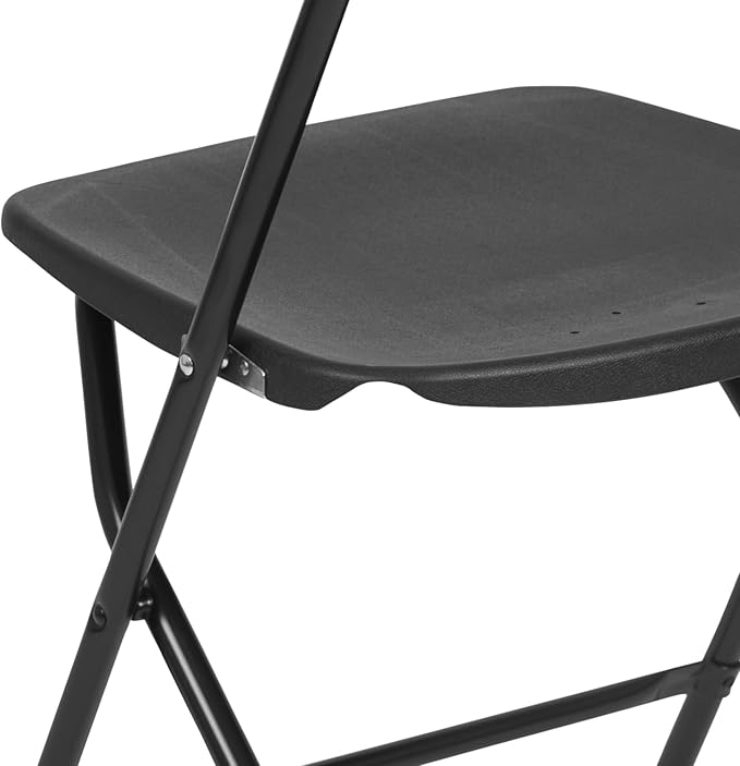 Flash Furniture Hercules Series Plastic Folding Chair - Black - 20 Pack 650LB Weight Capacity Comfortable Event Chair-Lightweight Folding Chair